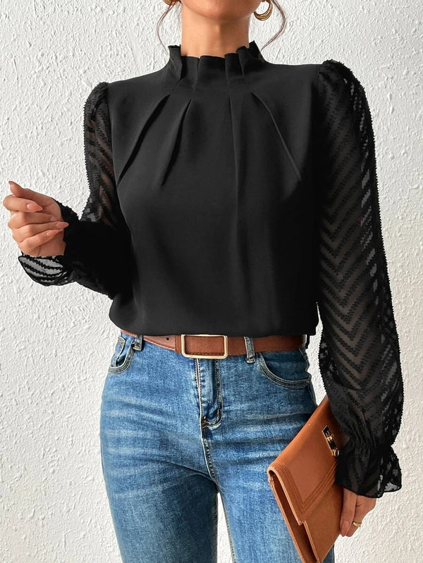 Jazmine - Turtleneck Blouse for Women