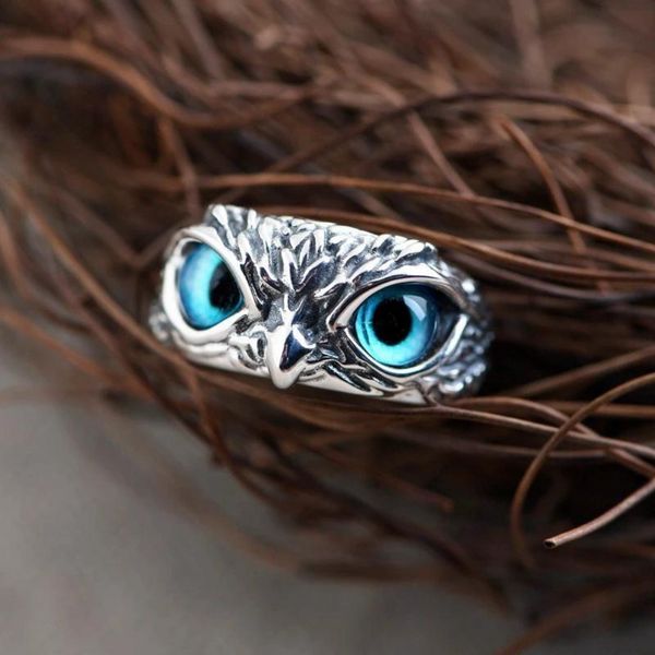 NightGuardian - Owl Eye Ring - Adjustable & Eye-Catching Design