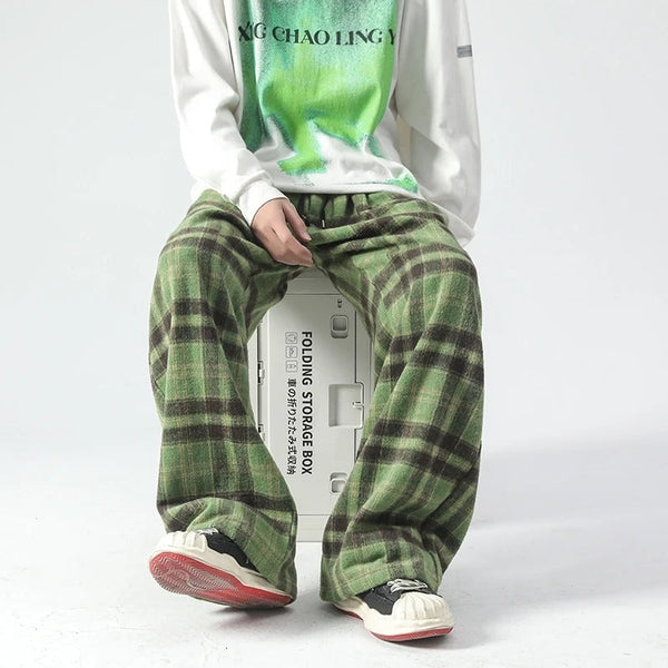 Raphael - Men's Relaxed Plaid Pants