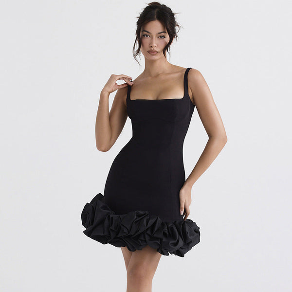 Magdalena - Elegant Party Ruffle Mini Dress