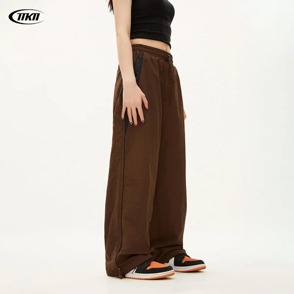 Juno - Urban Contrast Trim Wide Leg Pants