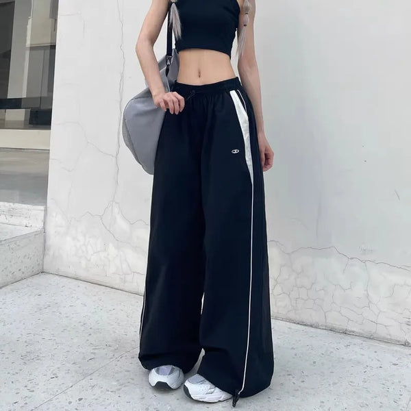 Juno - Urban Contrast Trim Wide Leg Pants