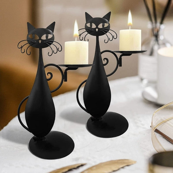 Black Cat Candle Holder – Playful & Chic – A Must-Have for Cat Lovers and Decor Enthusiasts