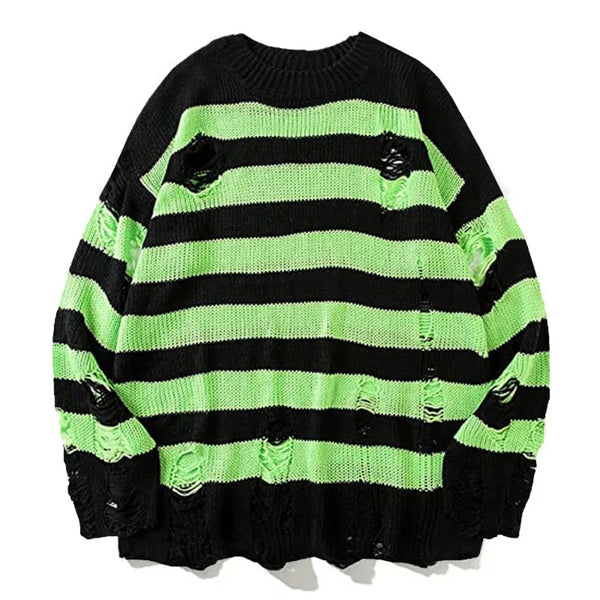 Elmo - Stripe Ripped Sweater