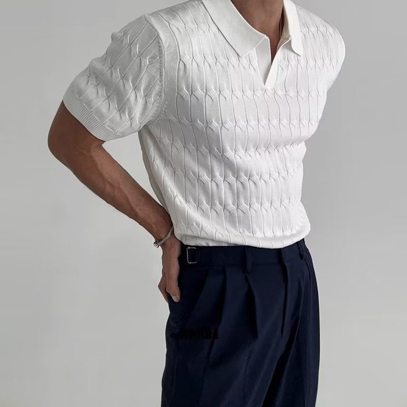 Jing - Casual Knit Polo Shirt