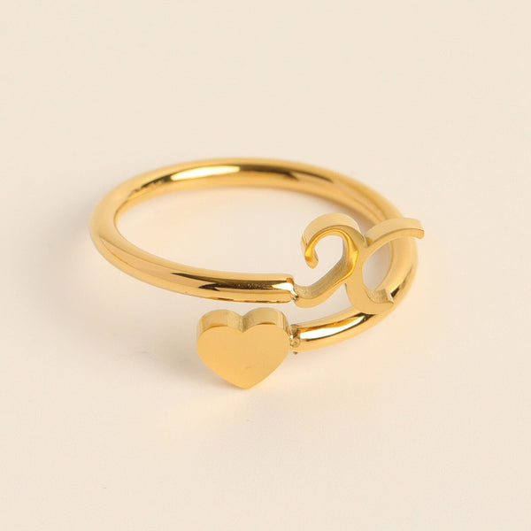 LoveInitial - Initial Heart Ring - Personalized & Heartfelt Design