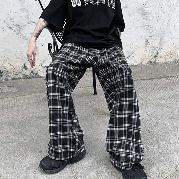 Eumir - Plaid Pattern Joggers For Men