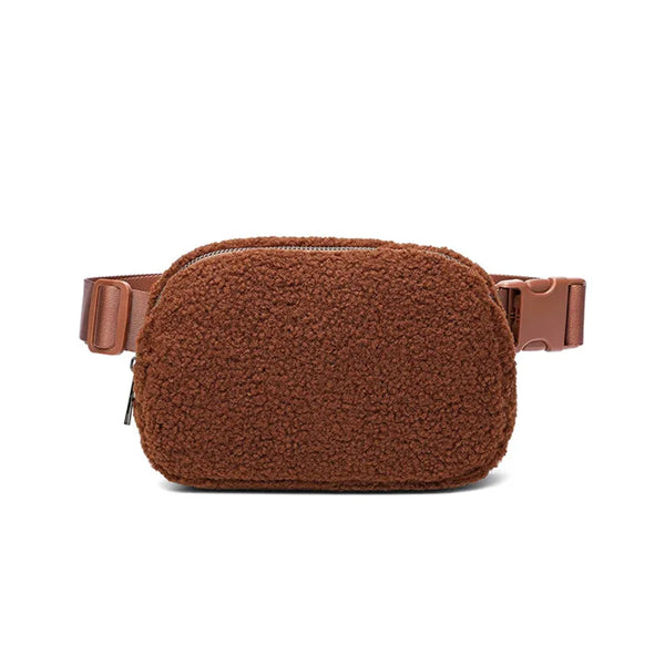 Jhovy - Casual Plush Crossbody Waist Bum Bag