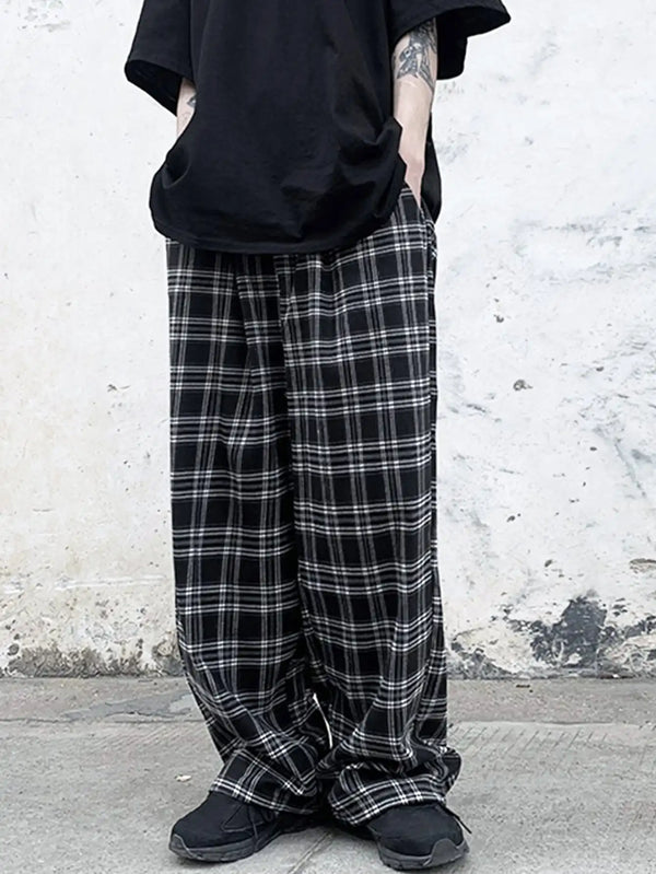 Eumir - Plaid Pattern Joggers For Men