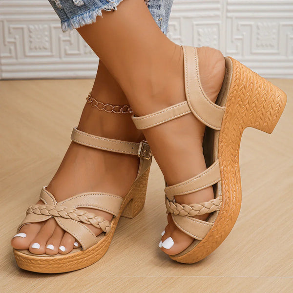 Haley - Orthopedic Mid Heel Sandals - Supportive & Stylish