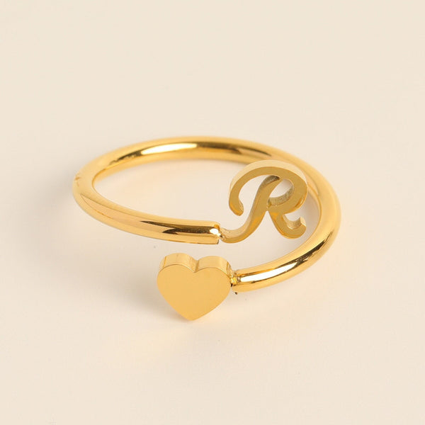 LoveInitial - Initial Heart Ring - Personalized & Heartfelt Design