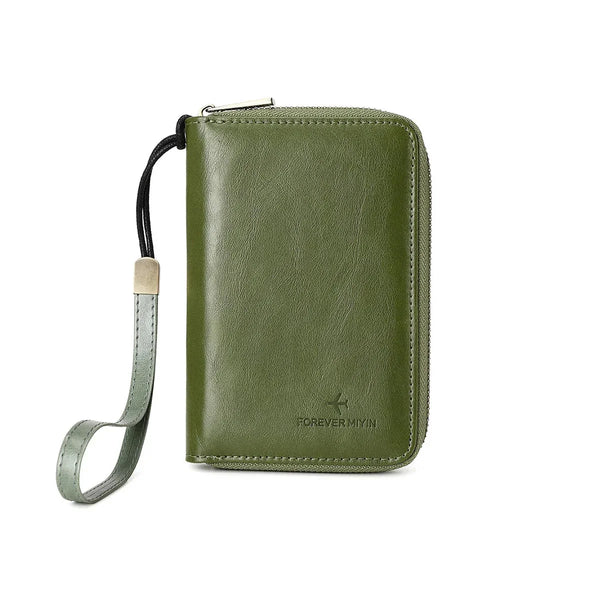 Amor - RFID Blocking Passport Holder Travel Wallet with Wrist Strap