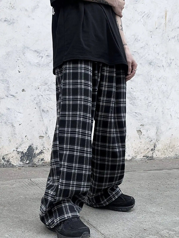 Eumir - Plaid Pattern Joggers For Men