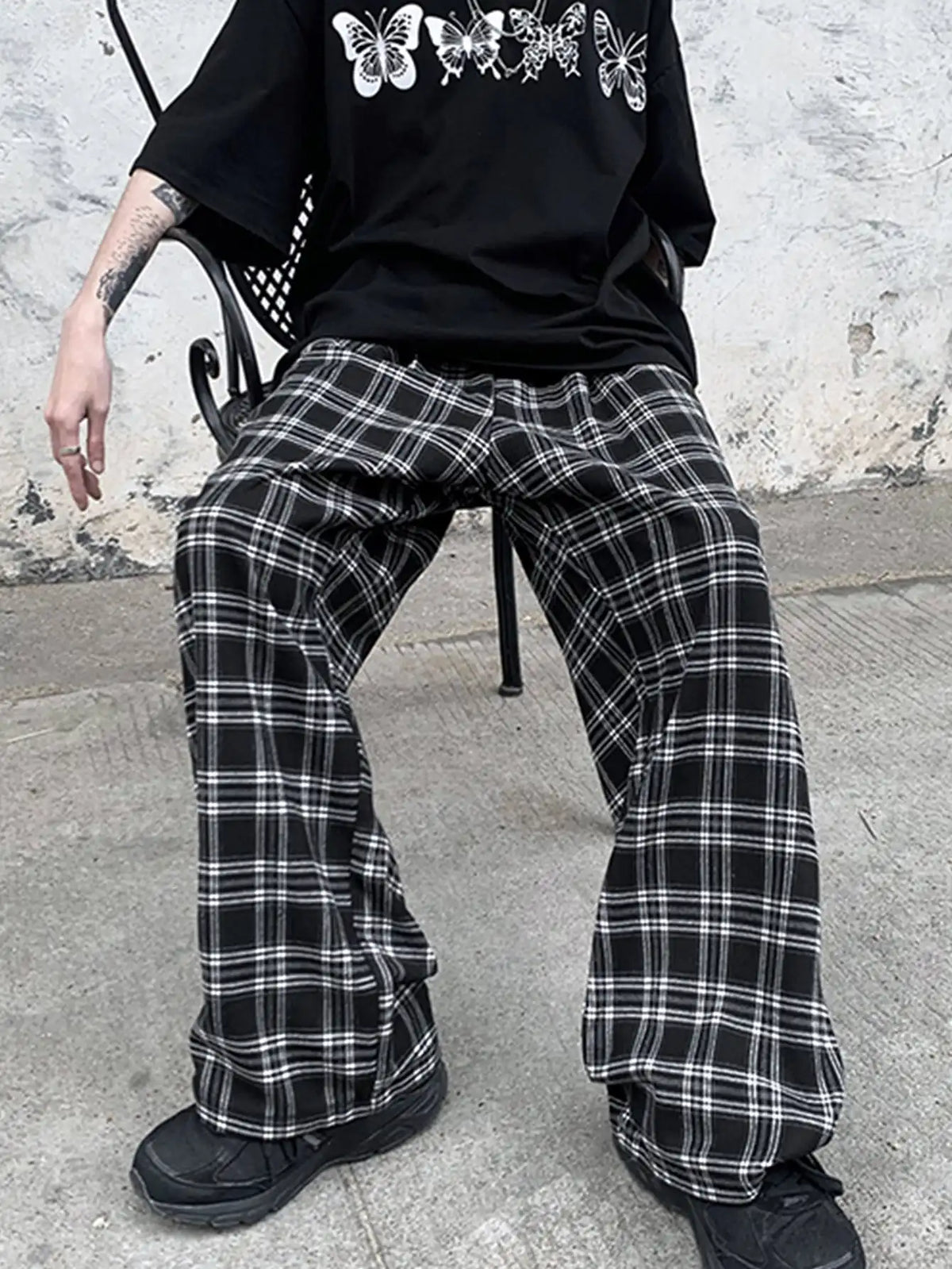 Eumir - Plaid Pattern Joggers For Men