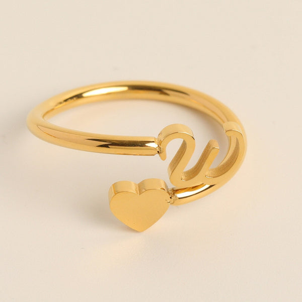 LoveInitial - Initial Heart Ring - Personalized & Heartfelt Design