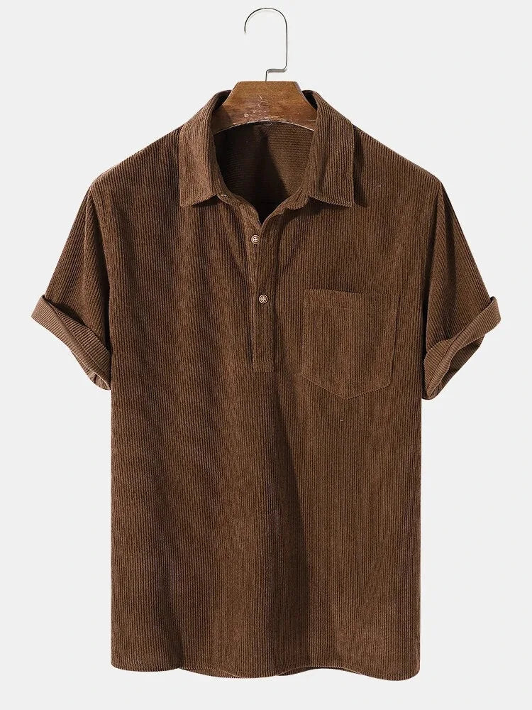 Alejo - Men’s Summer Corduroy Short Sleeve Shirt