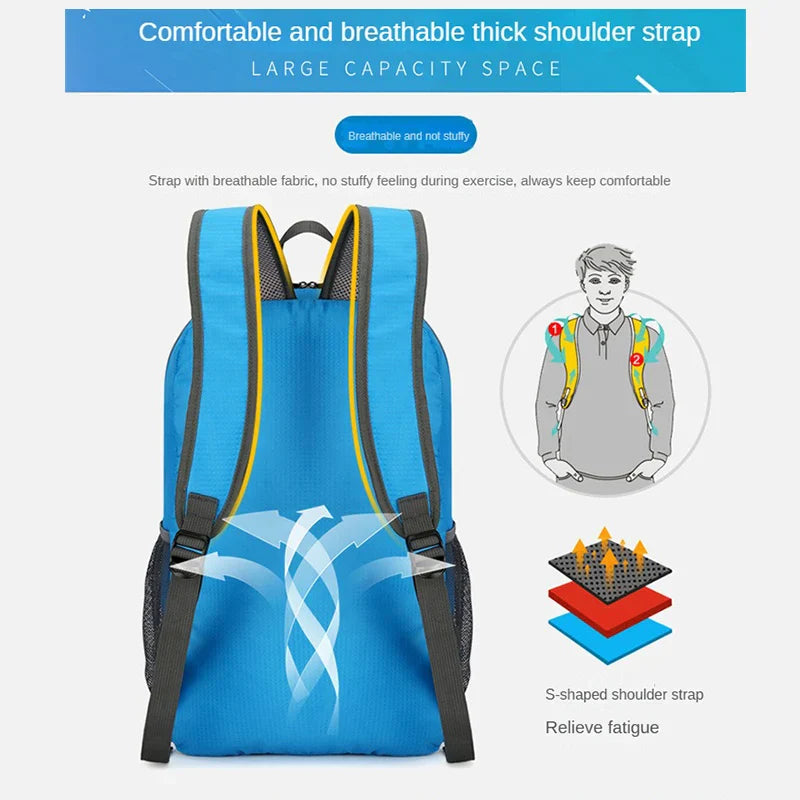 Summit - Lightweight Foldable Travel Rucksack Hiking Backpack