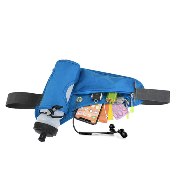 Gerelie - Sports Hydration Crossbody Bum Bag with Water Bottle Holder