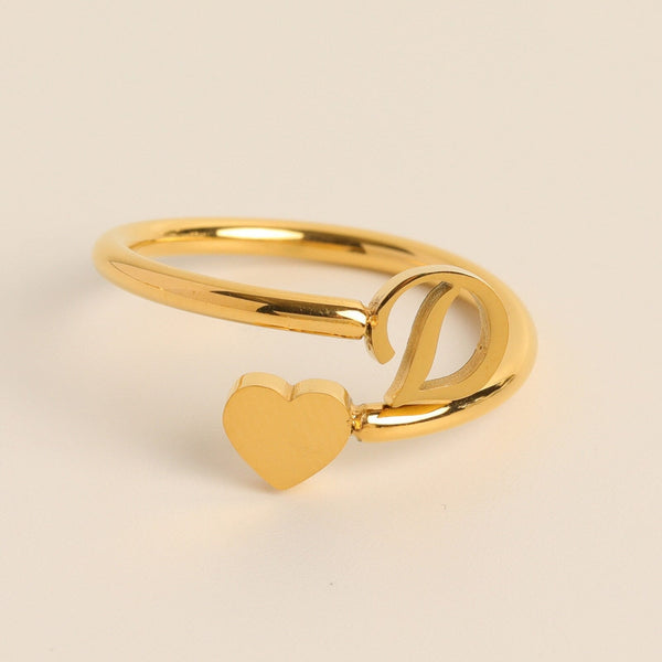 LoveInitial - Initial Heart Ring - Personalized & Heartfelt Design