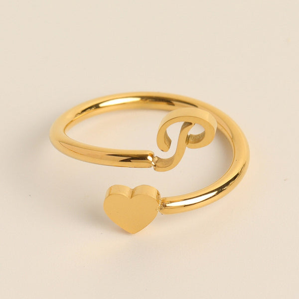 LoveInitial - Initial Heart Ring - Personalized & Heartfelt Design