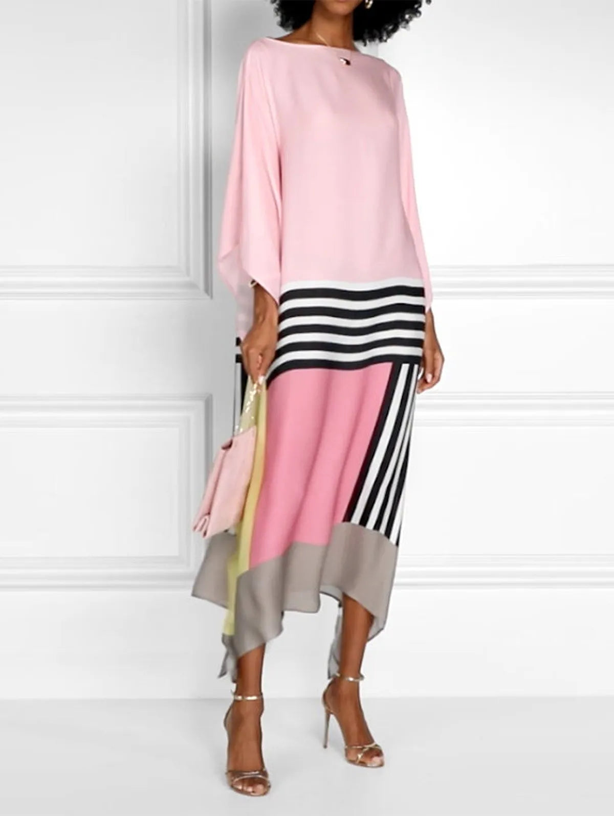 Shara - Casual Stripe Midi Dress