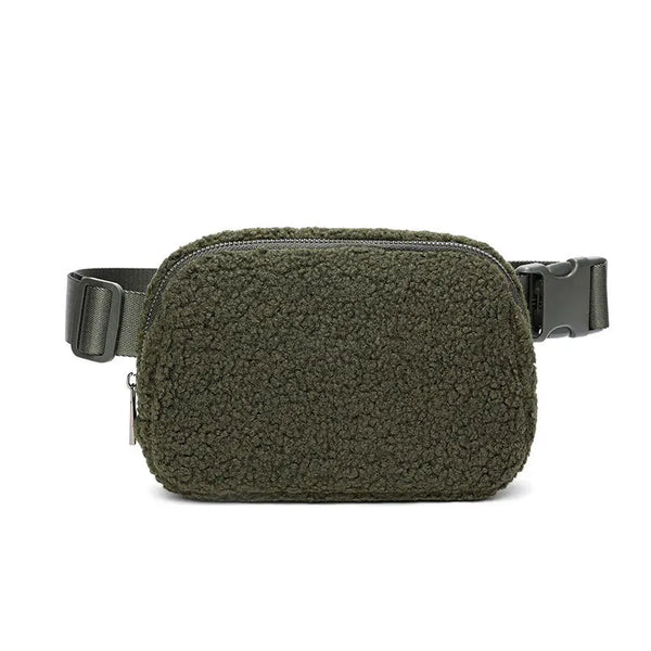 Jhovy - Casual Plush Crossbody Waist Bum Bag