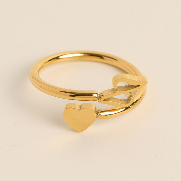 LoveInitial - Initial Heart Ring - Personalized & Heartfelt Design