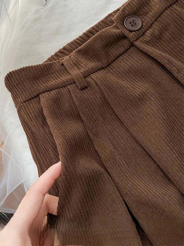 Rebekah - High Waist Corduroy Pants for Women