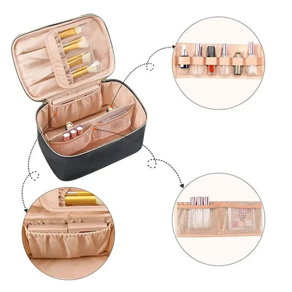 Sassie - Women's Portable Travel Cosmetic Makeup Bag