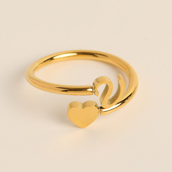 LoveInitial - Initial Heart Ring - Personalized & Heartfelt Design