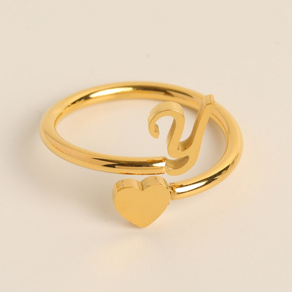 LoveInitial - Initial Heart Ring - Personalized & Heartfelt Design