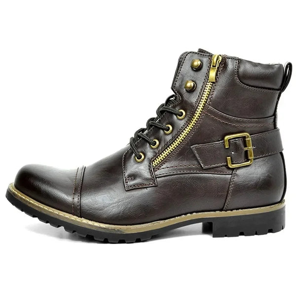 Louie - Buckle & Zip Boots for Men - Rugged & Sophisticated