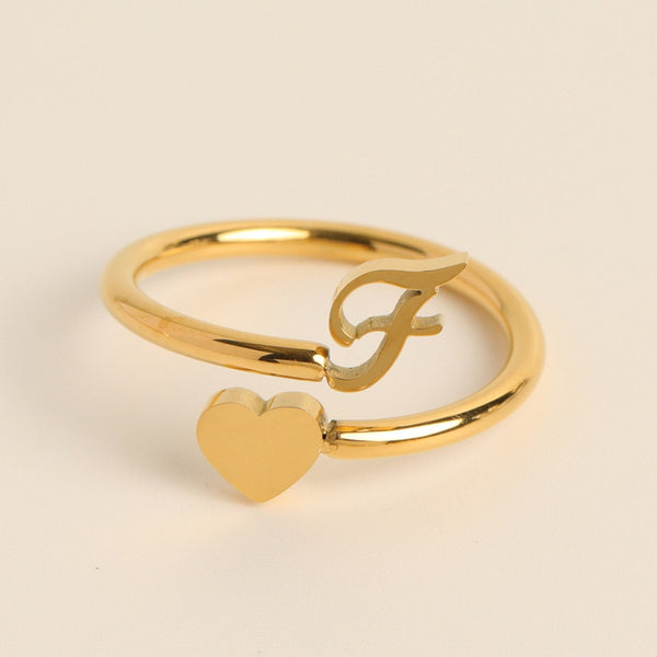 LoveInitial - Initial Heart Ring - Personalized & Heartfelt Design