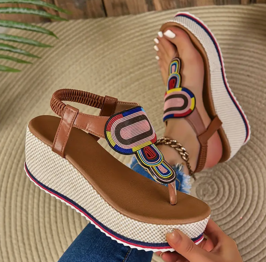 Talia | Bohemian Style Wedge Sandals