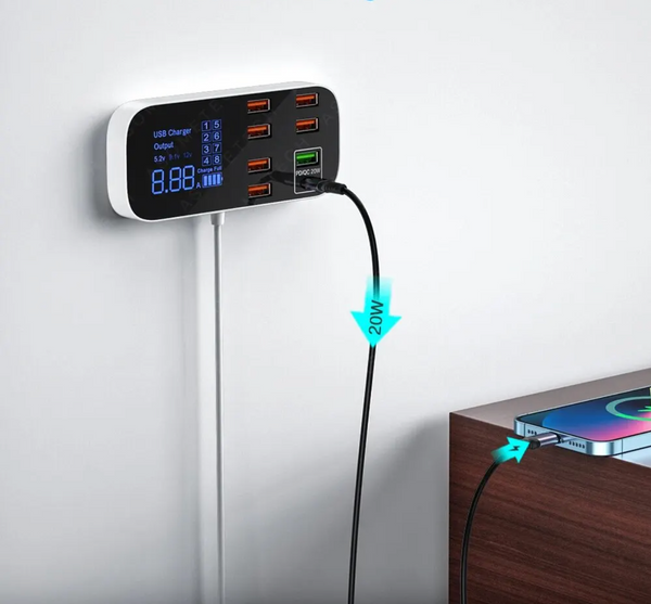 PowerHub - Multi USB Charger - Charge Multiple Devices Simultaneously, Fast & Efficient