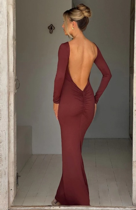 Pharsa - Backless Tailored Evening Dress