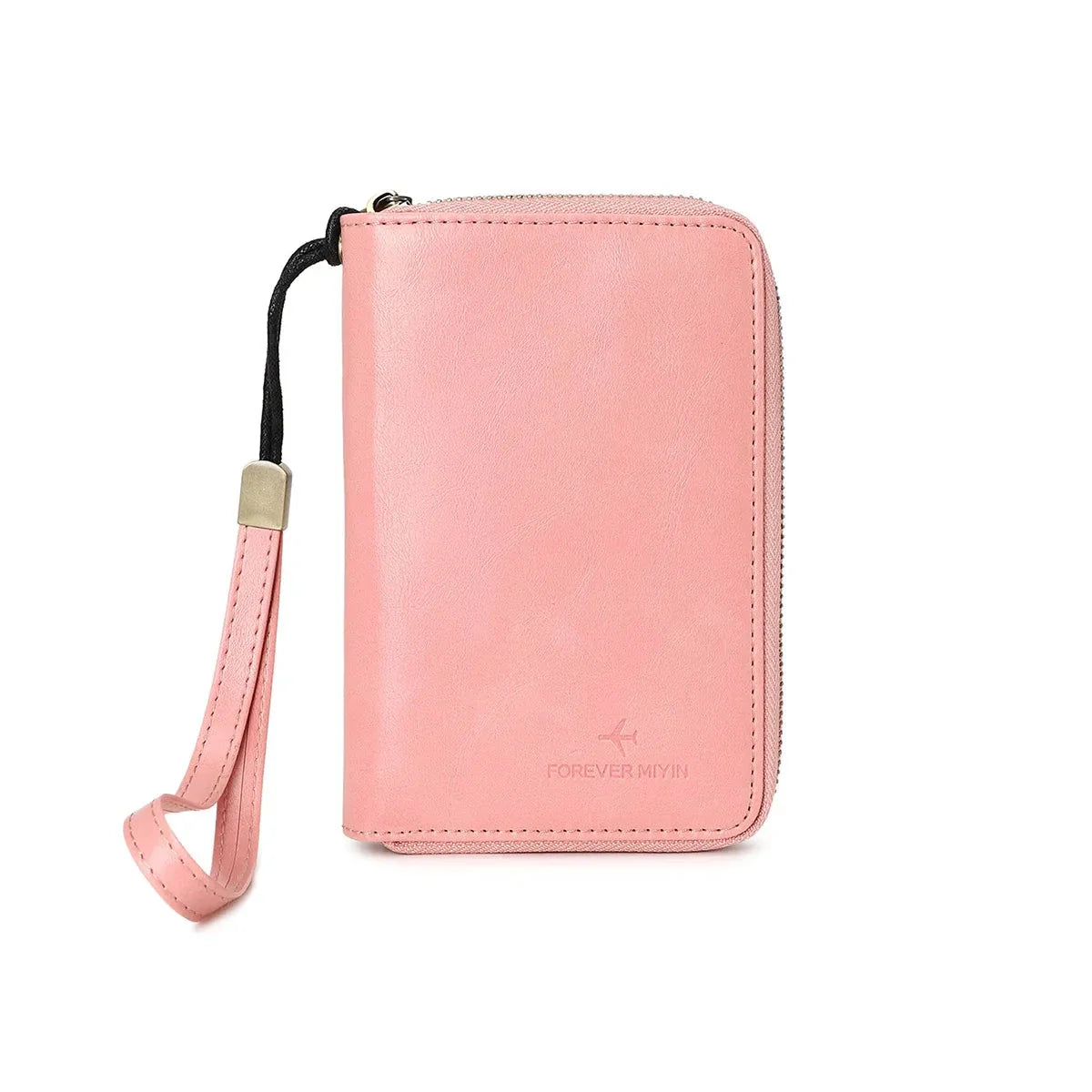 Amor - RFID Blocking Passport Holder Travel Wallet with Wrist Strap