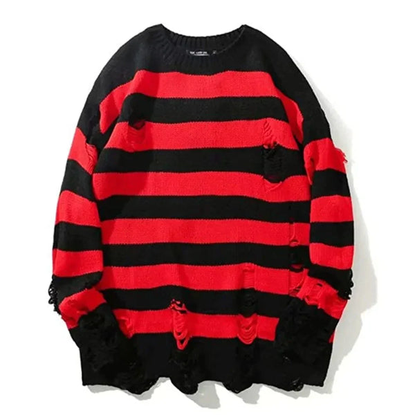 Elmo - Stripe Ripped Sweater