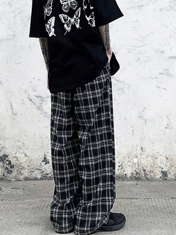 Eumir - Plaid Pattern Joggers For Men