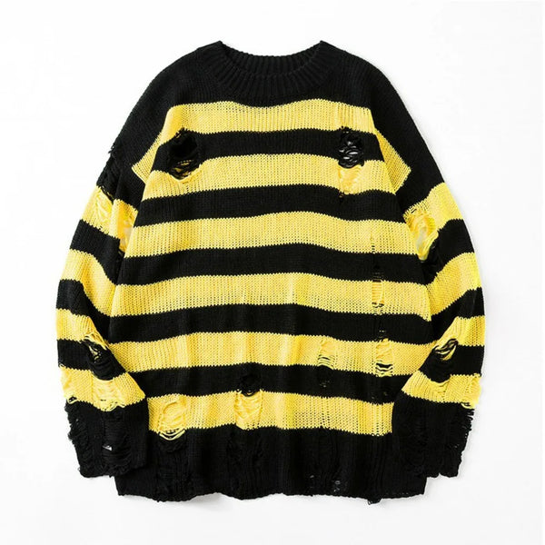 Elmo - Stripe Ripped Sweater