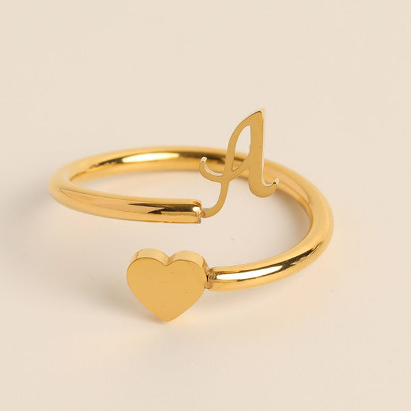 LoveInitial - Initial Heart Ring - Personalized & Heartfelt Design