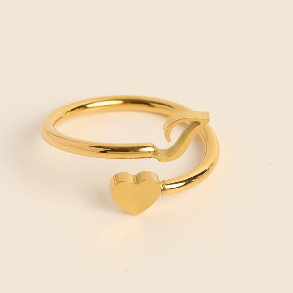 LoveInitial - Initial Heart Ring - Personalized & Heartfelt Design