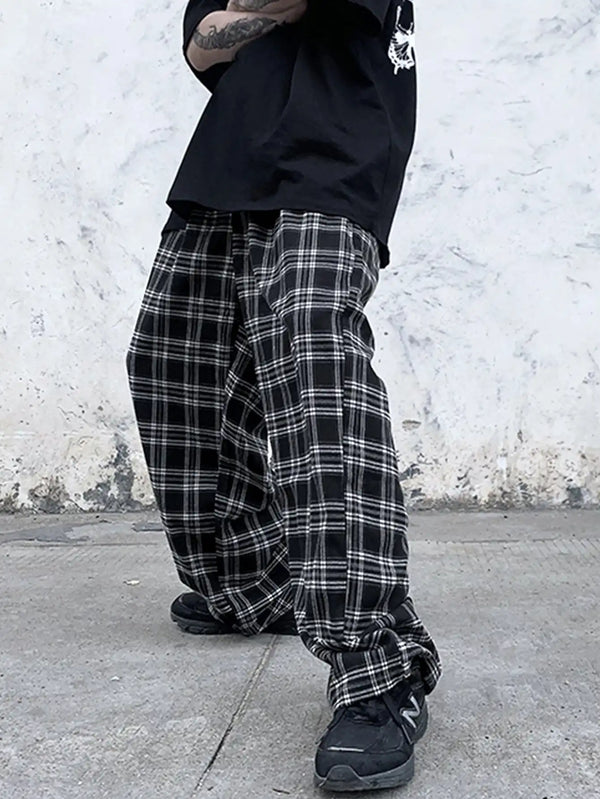 Eumir - Plaid Pattern Joggers For Men