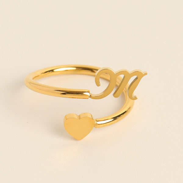 LoveInitial - Initial Heart Ring - Personalized & Heartfelt Design