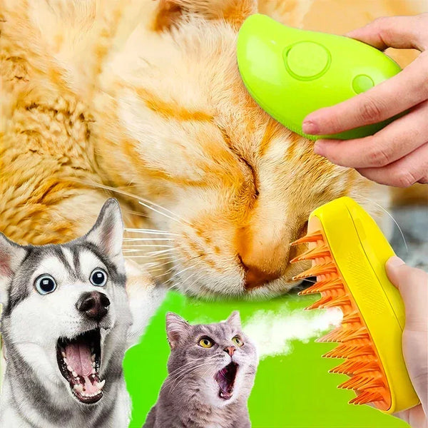 SteamPaws - Electric Grooming Brush for Cats