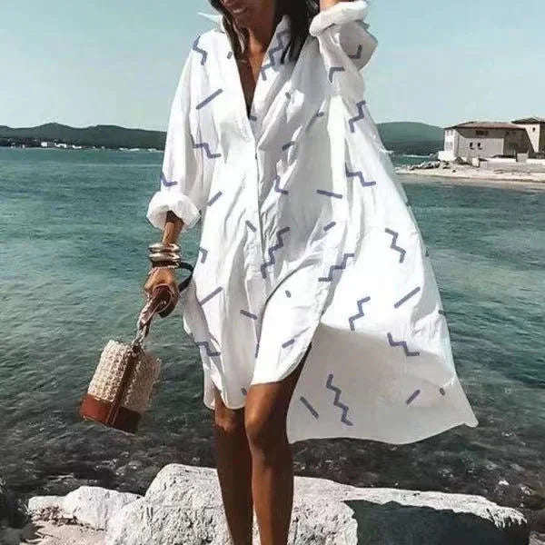 Beryl - Printed Loose Casual Mini Dress