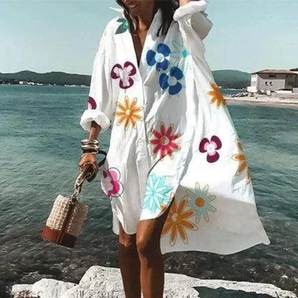 Beryl - Printed Loose Casual Mini Dress