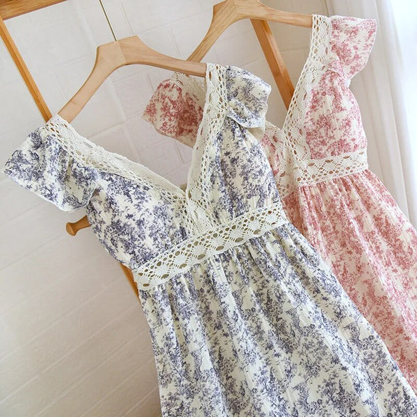 Vita - Casual Floral Padded Midi Dress