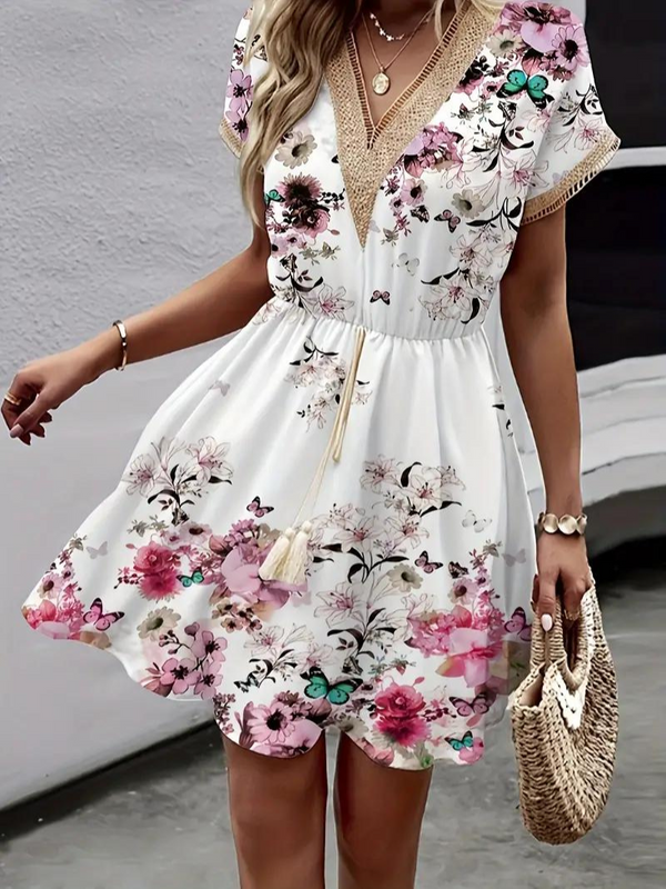 Aria - Whimsical Floral Mini Dress