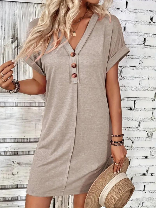 Kateri - V-Neck Casual Mini Dress